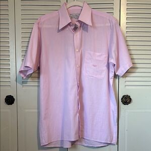 PETER'S Men's Pink Dress Shirt size L